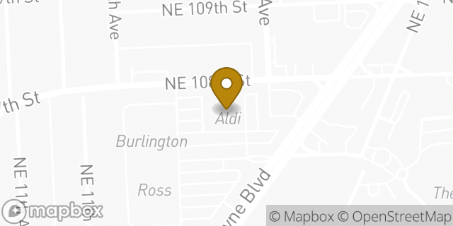 Map showing the location of Aldi in Miami, FL 33161
