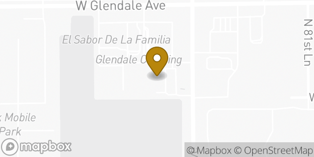 Map showing the location of Amazon Locker - Shrub in Glendale, AZ 85303