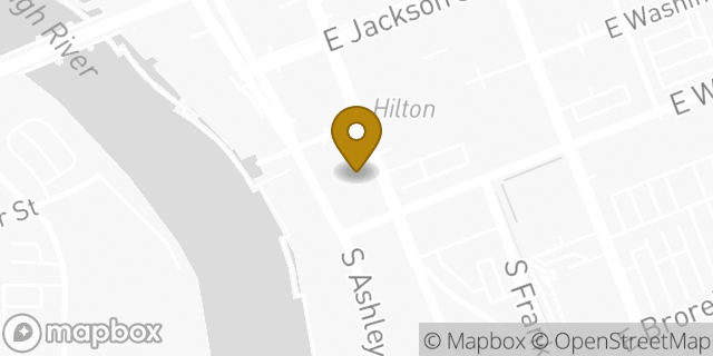 Map showing the location of Regions Bank in Tampa, FL 33602