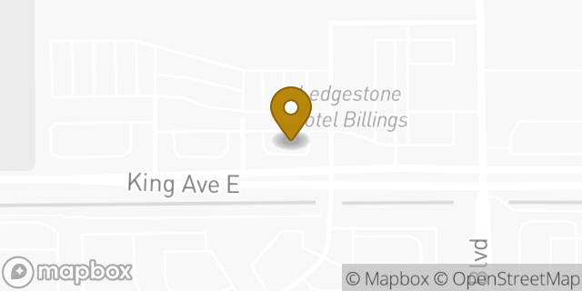 Map showing the location of Starbucks in Billings, MT 59101
