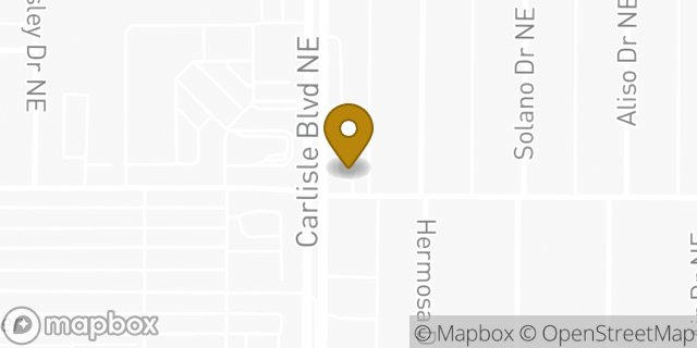 Map showing the location of Whataburger in Albuquerque, NM 87110