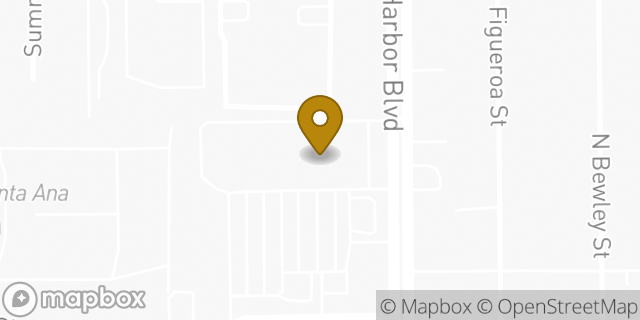 Map showing the location of ATM CVS in Santa Ana, CA