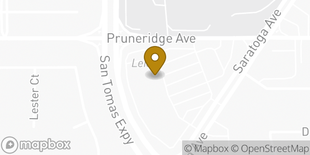Map showing the location of Bank Of America in Santa Clara, CA 95050