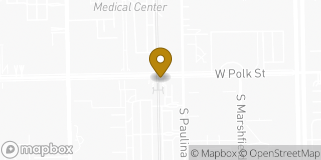 Map showing the location of Dunkin' in Chicago, IL 60612