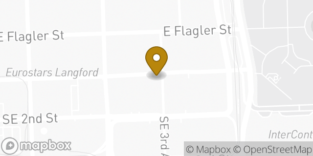 Map showing the location of Starbucks in Miami, FL 33131