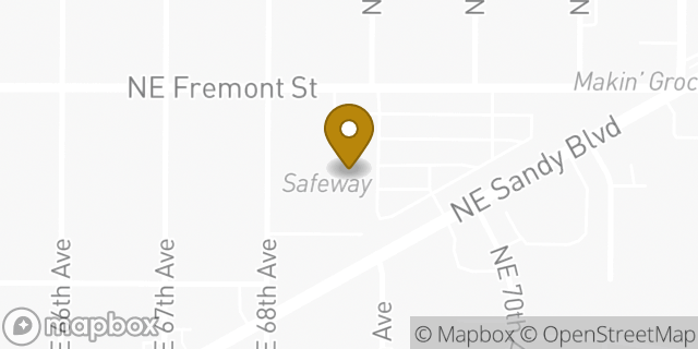 Map showing the location of Safeway in Portland, OR 97213