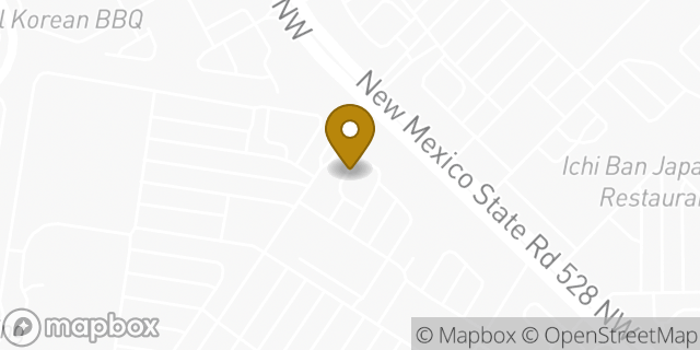 Map showing the location of Starbucks in Albuquerque, NM 87114