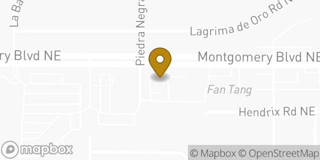 Map showing the location of AutoZone in Albuquerque, NM 87111