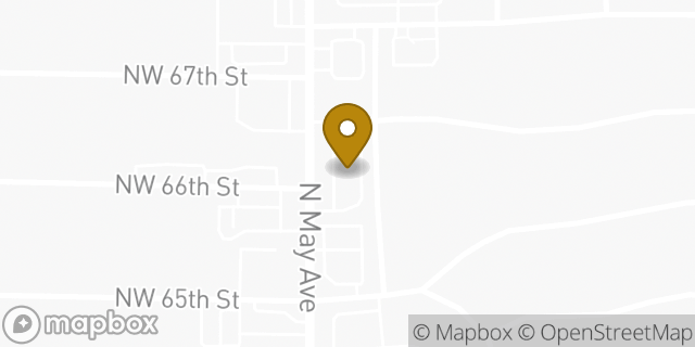 Map showing the location of McDonald's in Oklahoma City, OK 73116