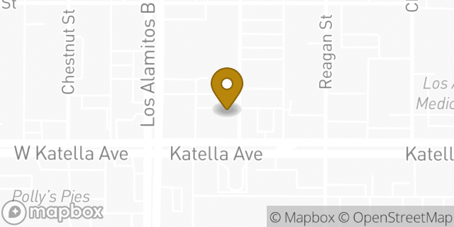 Map showing the location of Starbucks in Los Alamitos, CA 90720