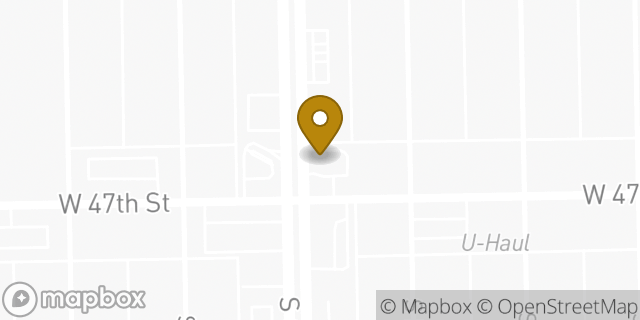 Map showing the location of Dunkin' in Chicago, IL 60632