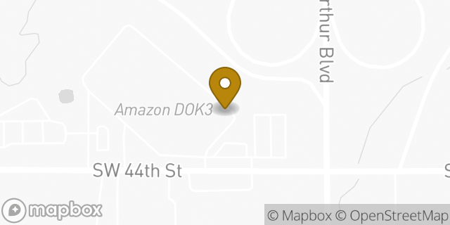 Map showing the location of Amazon Locker - Bookmobile in Oklahoma City, OK 73179