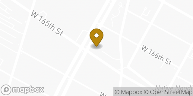 Map showing the location of Chase Bank in New York, NY 10032