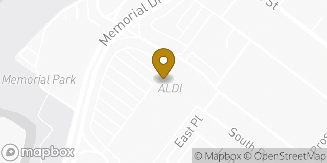 Map showing the location of Aldi in Lodi, NJ 07644