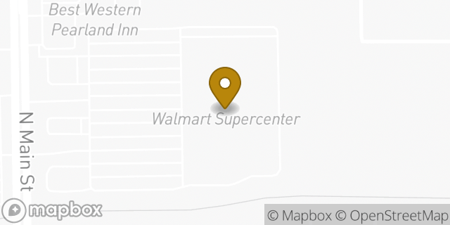 Map showing the location of Walmart in Pearland, TX