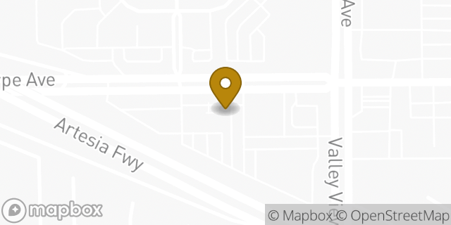 Map showing the location of Starbucks in Buena Park, CA 90620