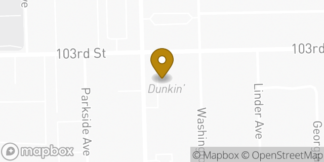 Map showing the location of Dunkin Donuts in Oak Lawn, IL 60453