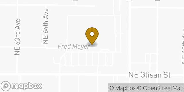 Map showing the location of Starbucks in Portland, OR 97213