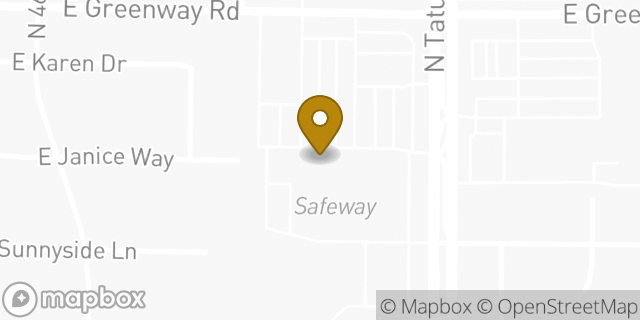 Map showing the location of Starbucks in Phoenix, AZ 85032