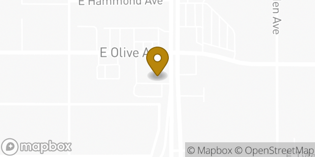 Map showing the location of Starbucks Coffee Company in Fresno, CA 93702