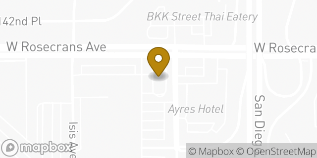 Map showing the location of McDonald's in Hawthorne, CA 90250