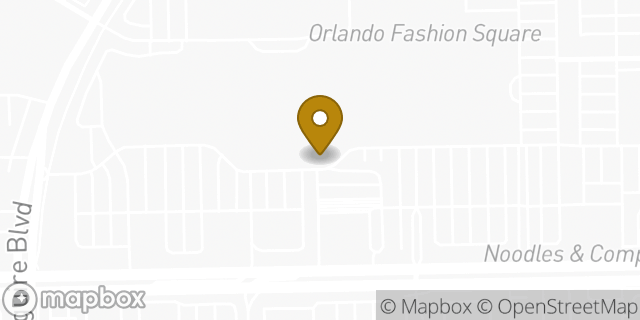 Map showing the location of Panera Bread in Orlando, FL 32803