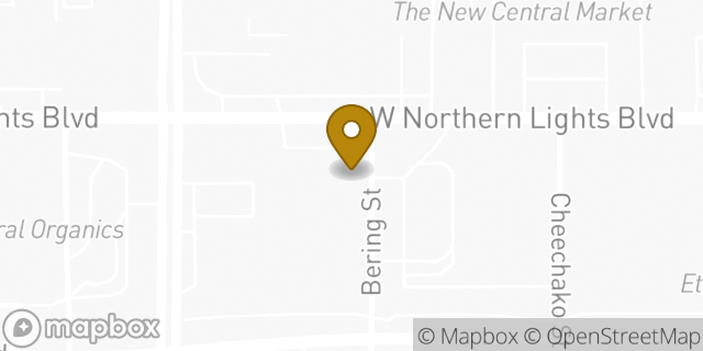 Map showing the location of Papa Johns Pizza in Anchorage, AK 99503