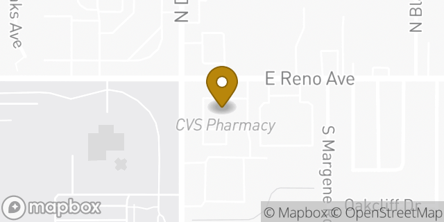 Map showing the location of CVS Pharmacy in Midwest City, OK 73130