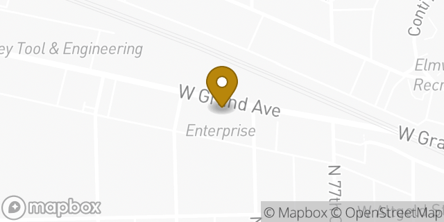 Map showing the location of Enterprise Rent-A-Car in Elmwood Park, IL 60707
