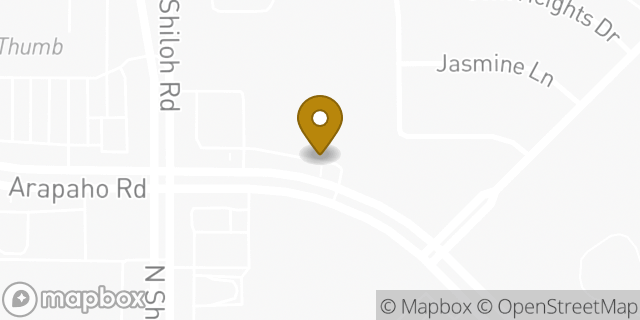Map showing the location of CubeSmart Self Storage in Garland, TX 75044