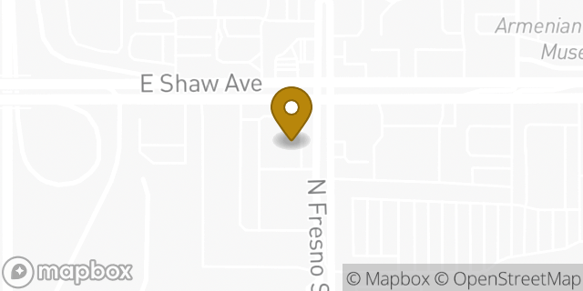 Map showing the location of ATM CVS in Fresno, CA