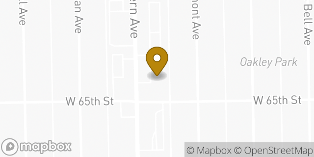Map showing the location of Metro Ford Sales & Service in Chicago, IL 60636