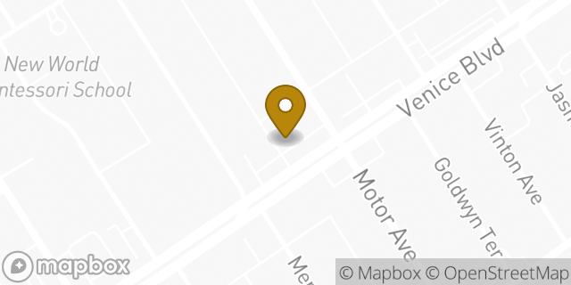 Map showing the location of The UPS Store in Los Angeles, CA 90034