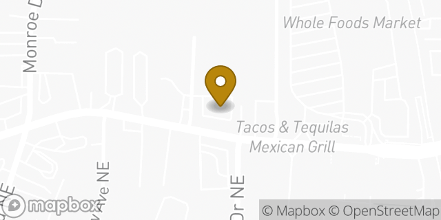 Map showing the location of Subway in Atlanta, GA 30308