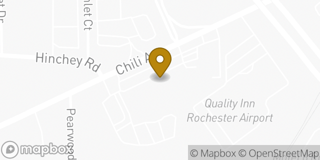 Map showing the location of Subway in Rochester, NY 14624