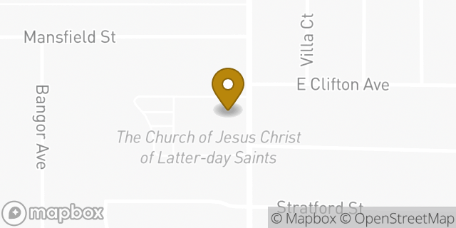 Map showing the location of The Church of Jesus Christ of Latter-day Saints in Highland, CA 92346