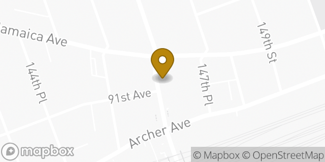 Map showing the location of Chase Bank in Jamaica, NY 11435