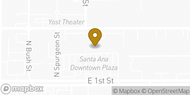 Map showing the location of The UPS Store in Santa Ana, CA 92701
