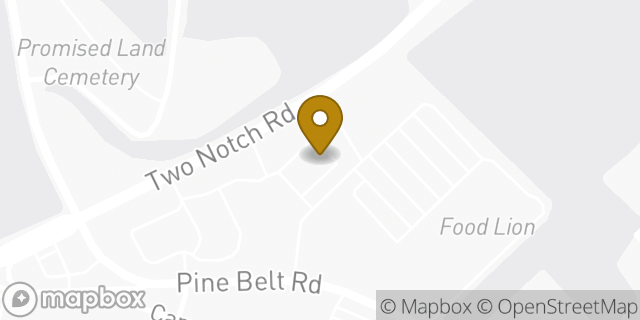 Map showing the location of Subway in Forest Acres, SC 29204