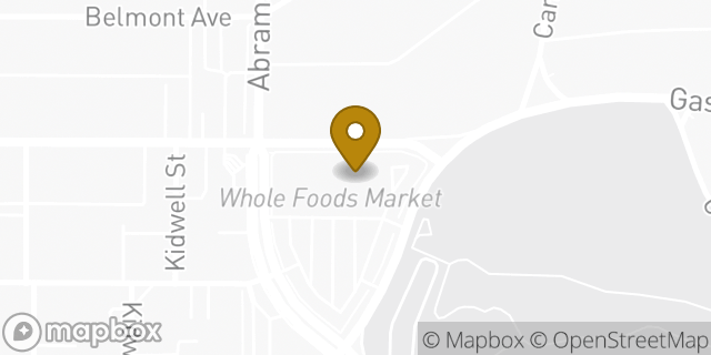 Map showing the location of Whole Foods in Dallas, TX 75214