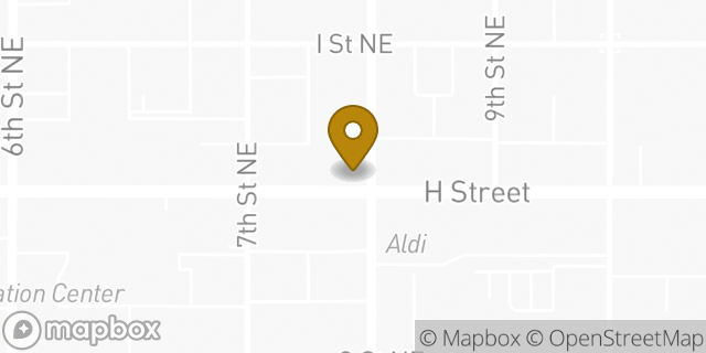 Map showing the location of Bank of America in Washington, DC 20002