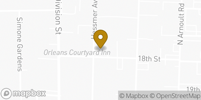 Map showing the location of Coinme in Metairie, LA 70002
