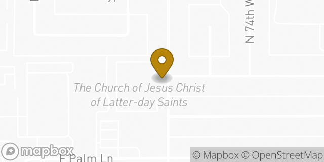 Map showing the location of The Church of Jesus Christ of Latter-day Saints in Scottsdale, AZ 85257