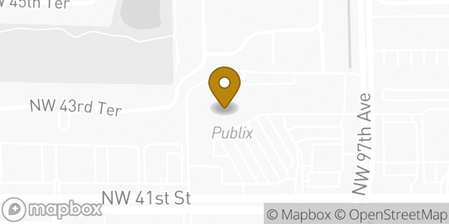 Map showing the location of Publix in Doral, FL 33178