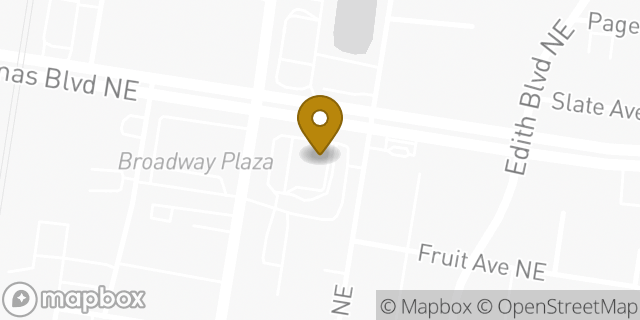 Map showing the location of McDonald's in Albuquerque, NM 87102