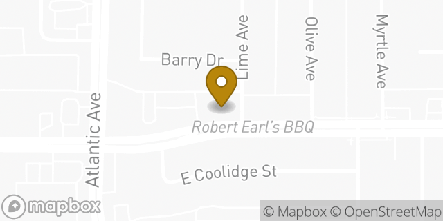 Map showing the location of Starbucks in Long Beach, CA 90805