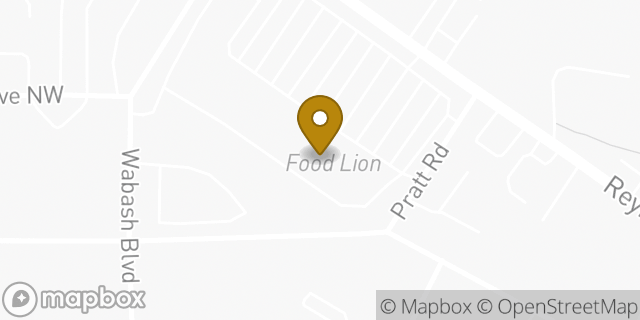 Map showing the location of Food Lion in Winston-Salem, NC 27106