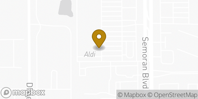 Map showing the location of Aldi in Orlando, FL 32822