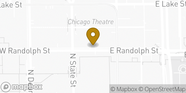 Map showing the location of Enterprise Rent-A-Car in Chicago, IL 60601