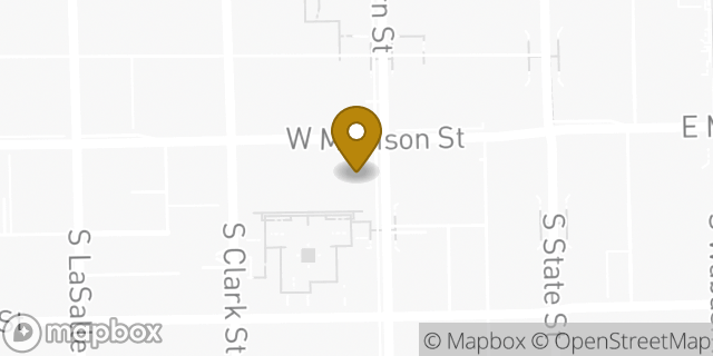 Map showing the location of Chase Bank in Chicago, IL 60603